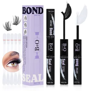 B&Q Waterproof Bond & Seal,Latex-free Gentle Formula,Lash Cluster Glue,Stronghold Long Lasting 48-72 Hours Wear for DIY Lashes,Clear/White Black, Eyelash Adhesive,Waterproof Makeup, Removable #SummerVibes outdoorfun