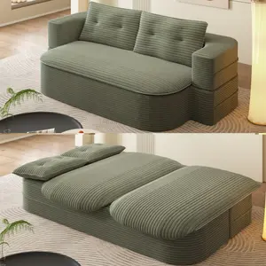 79" Sofa Couch Convertible Oversized Cloud Loveseat Minimalist Sleeper Sofa Bed for Living Room, Apartment, Office, No Assembly Required
