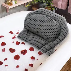 Bathtub Neck Support Pillow, Soft Bath Pillow for Bathtub, Comfortable Tub Bath Pillows for Head Back Support, Non-slip Suction Cups Spa Pillow for Women, Christmas Gift