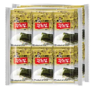Roasted seaweeds snacks – 24 Individual Packs Sheets Premium Natural Roasted Laver Nori 4g 0.14 Ounce 김 のり