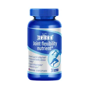 EGUOO Joint Flexibility Nutrient Supplement with Glucosamine, MSM, Chondroitin and Turmeric for Women and Men, 30 Tablets