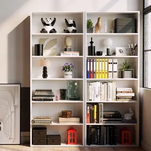 Bookshelves and Bookcases Floor Standing 6 Tiers Display Storage Shelves 70 in Tall Bookcase Home Decor Furniture for Home Office, Living Room, Bed Room