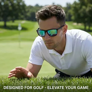 Golf Sunglasses, UV Polarized Sunglasses for Men and Women, Lightweight Sunglasses with UV Protection for Golfer, Golf Accessories
