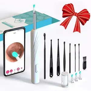 Earwax Removal Tool Kit with Camera, Portable 360° Wide-Angle Ear Cleaner, Ear Canal Cleaner, Waterproof Endoscope, USB-C Charging, Ear Cleaning Kit, Ear Cleaning Tools, for iPhone & Android