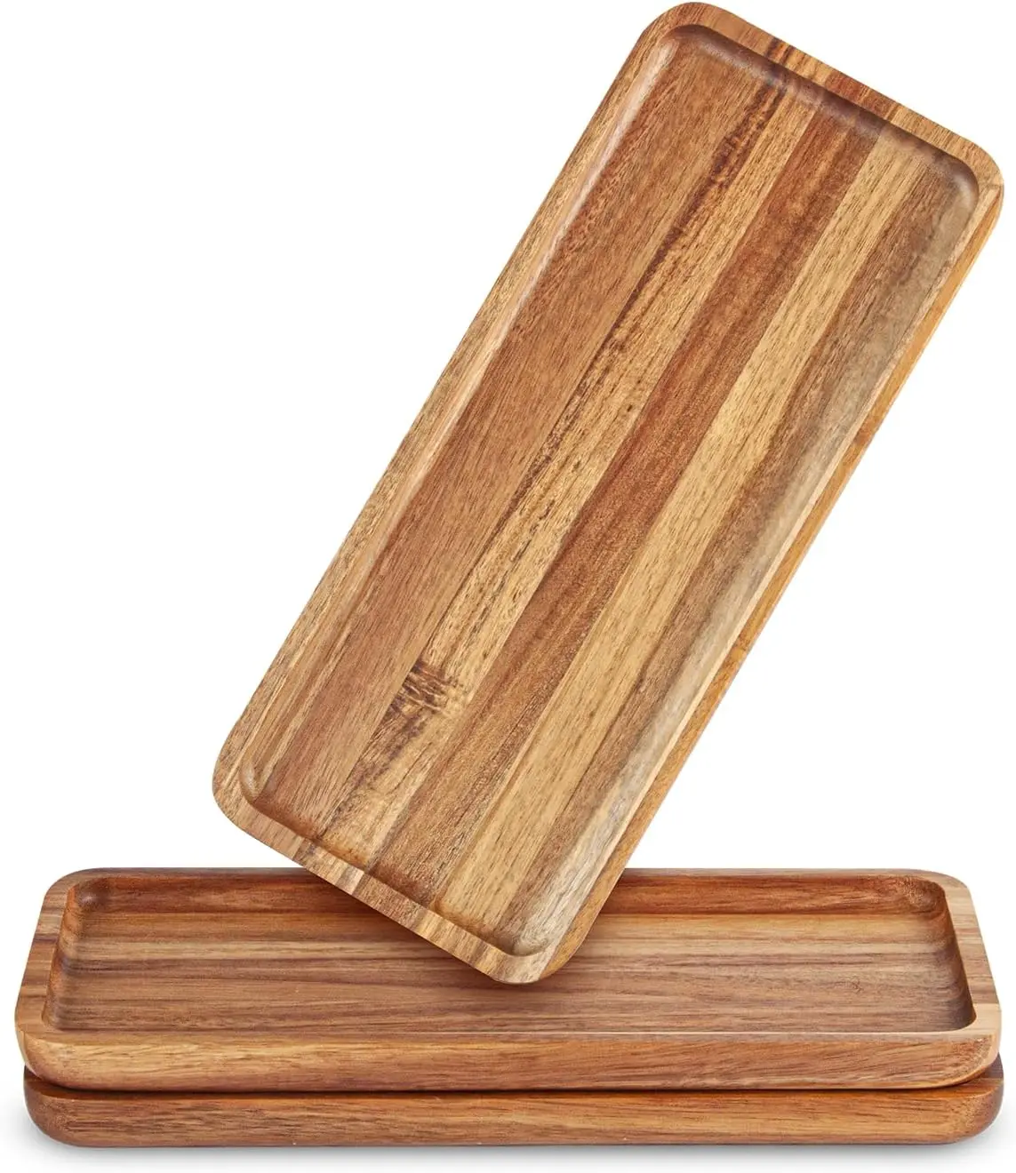 Wood Serving Trays Set of 3 Wooden Platters for Home Decor Food Cheese Fruit Vegetables Charcuterie Appetizer Serving Trays