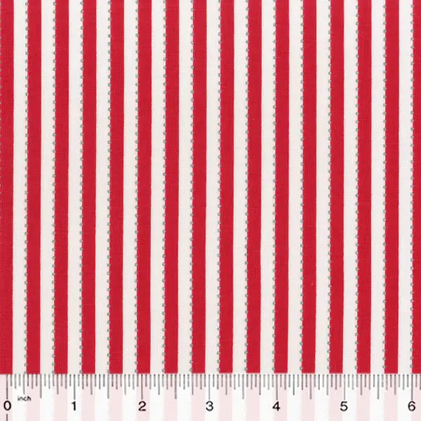 Fabric Anthology Red Stripes BeColourful by the Quarter Yard BC28Q-4