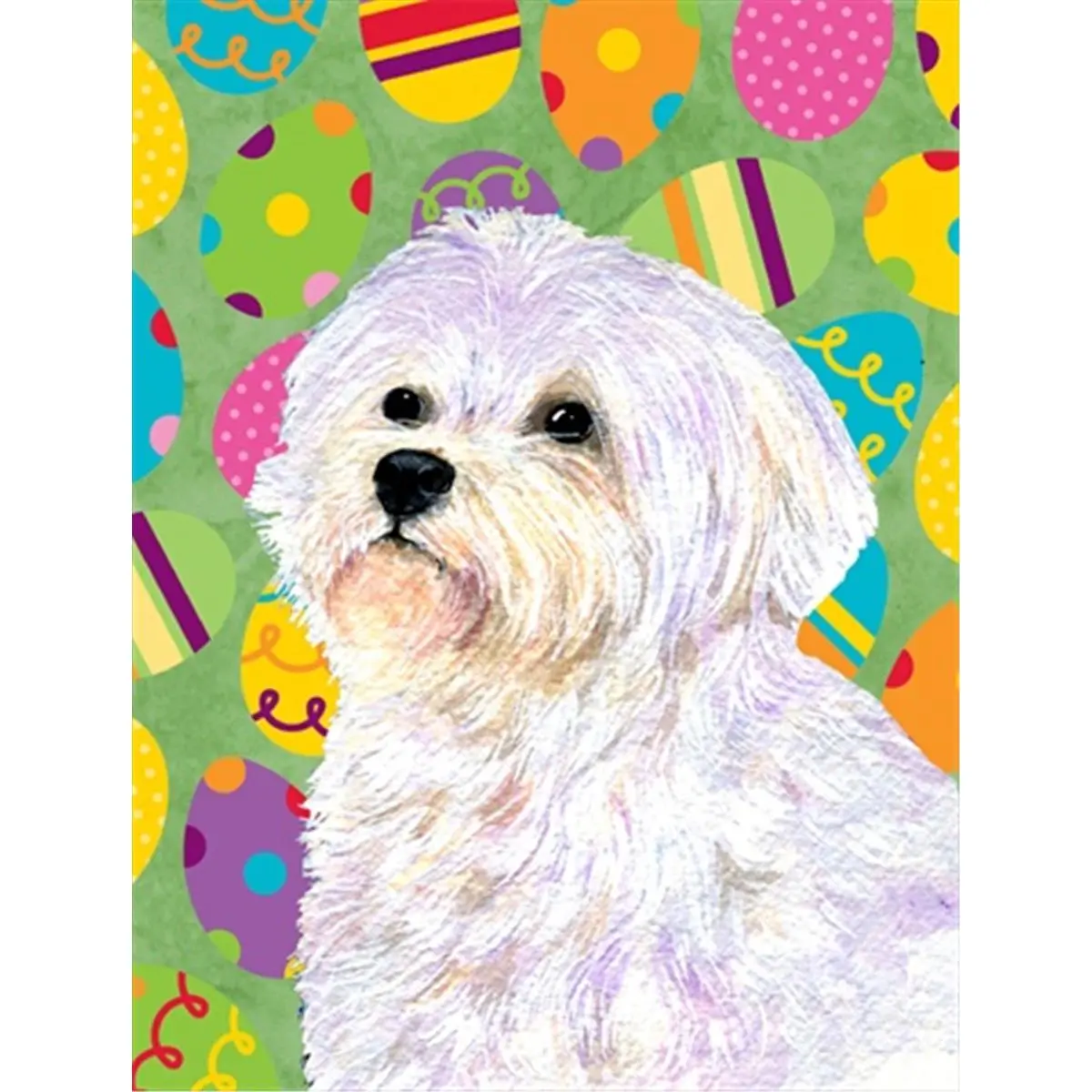 212 MAIN 28x40 in. Polyester House-Size Maltese Easter Eggtravaganza Flag, Weatherproof Outdoor Banner, Easter Decorations, Home & Festive Party Supplies