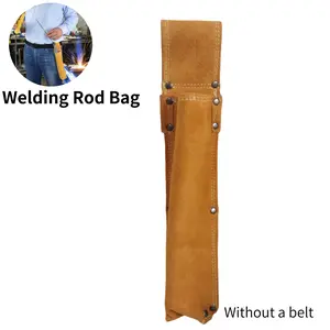 Leather Welding Rod Tool Bag, Thickened High-Altitude Hardware Waist Pouch, Anti-Hot Wear-Resistant Storage Bag for Welders