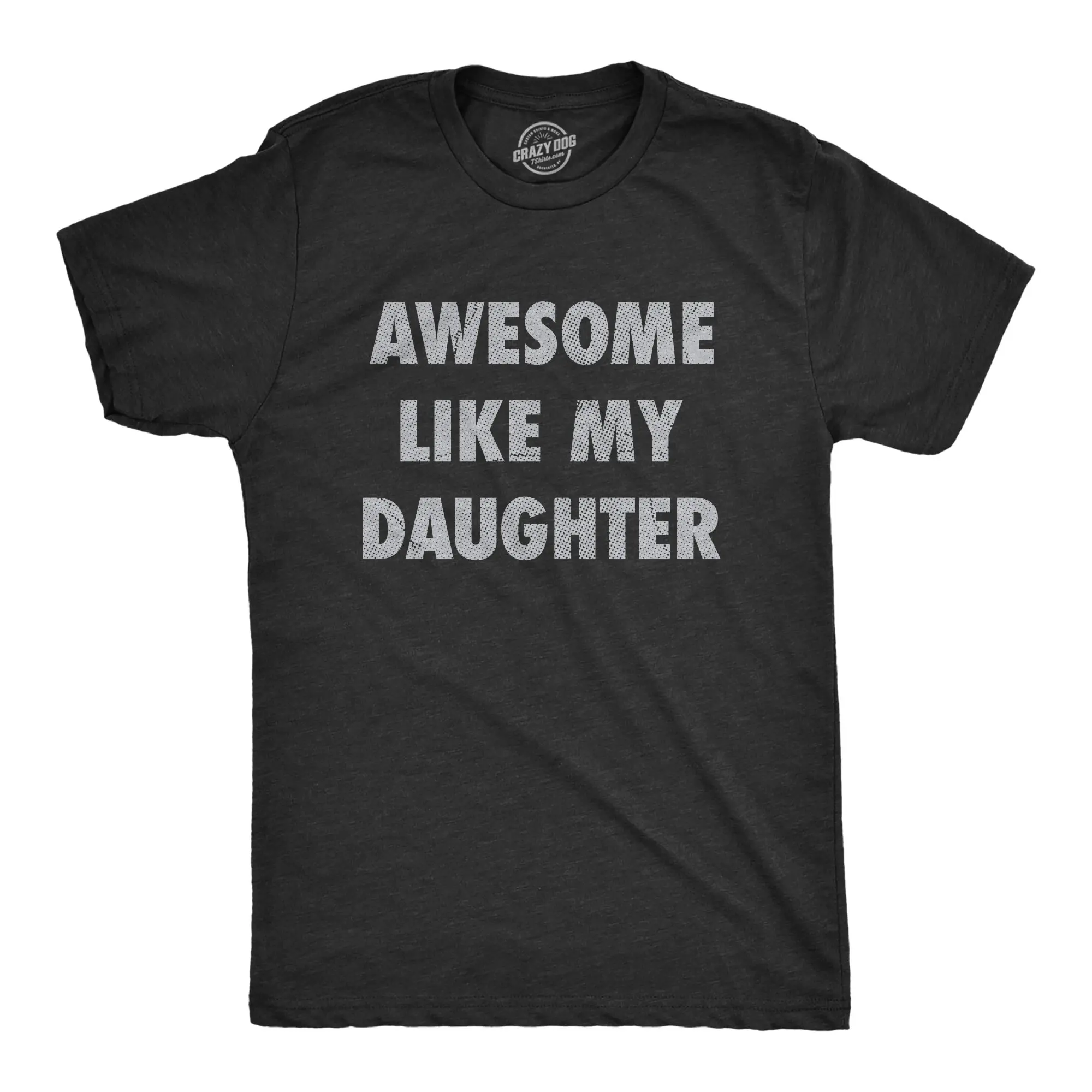 Mens Awesome Like My Daughter T Shirt Funny Fathers Day Awesome Dad Graphic Tee Mens Funny T Shirts Cool Vintage Fashion T-Shirt Gift Classic Menswear Dad Joke Shirts for Men Novelty Tees for Guys Black