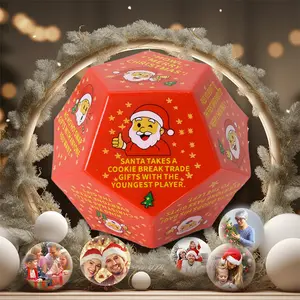 Santa Swap Gift Exchange Dice, Large Die with 12 Sides, Perfect for Christmas Party Games, Family & Friend Gifts