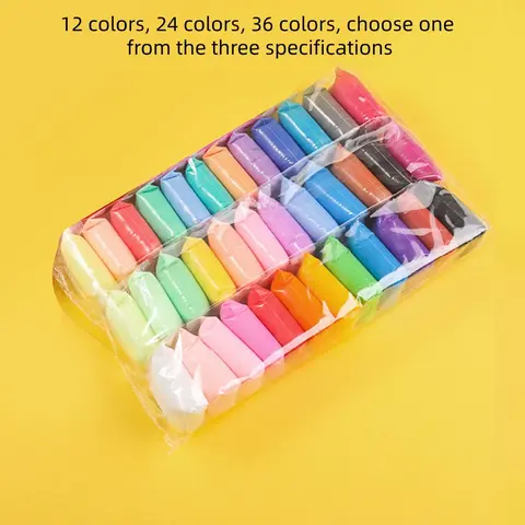 Colorful Clay Set 12/24/36 Colors, Perfect Holiday Gift, Indoor Playset for Kids Aged 3+, Reusable Toy Kit, DIY Craft Supplies