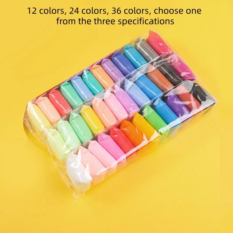 Colorful Clay Set 36 Colors, 12 Colors, 24 Colors, Perfect Holiday Gift, Indoor Playset for Kids Aged 3+, Non-Disposable Toy Kit, DIY Material