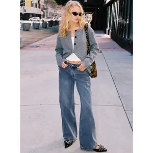 Everlong Mid Rise Straight Leg Jeans Mid Blue Wash