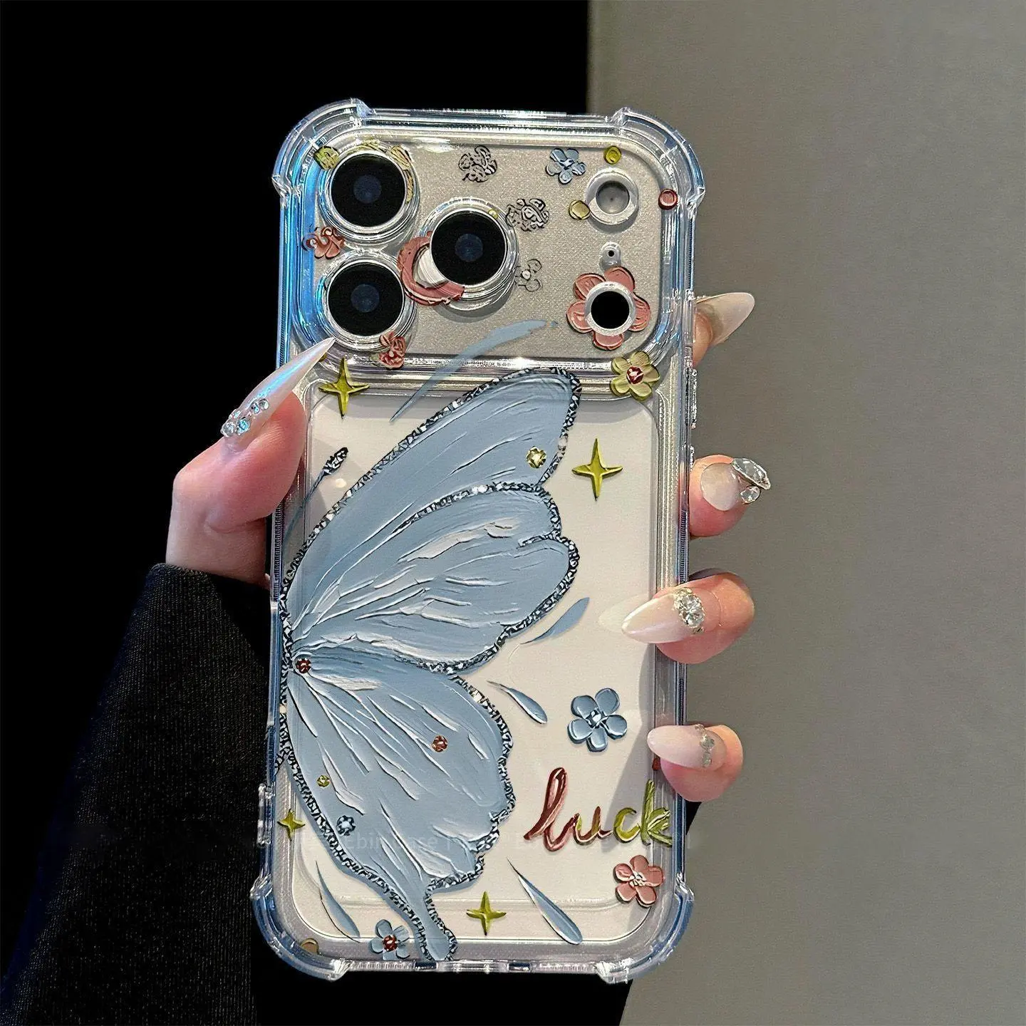 Silicone Butterfly Casing - Creative Fashion Protective Cover for iPhone Series (17 ProMax,16 Plus,15,14,13,12,11) with Protection, Christmas Handheld Cellphone Accessory