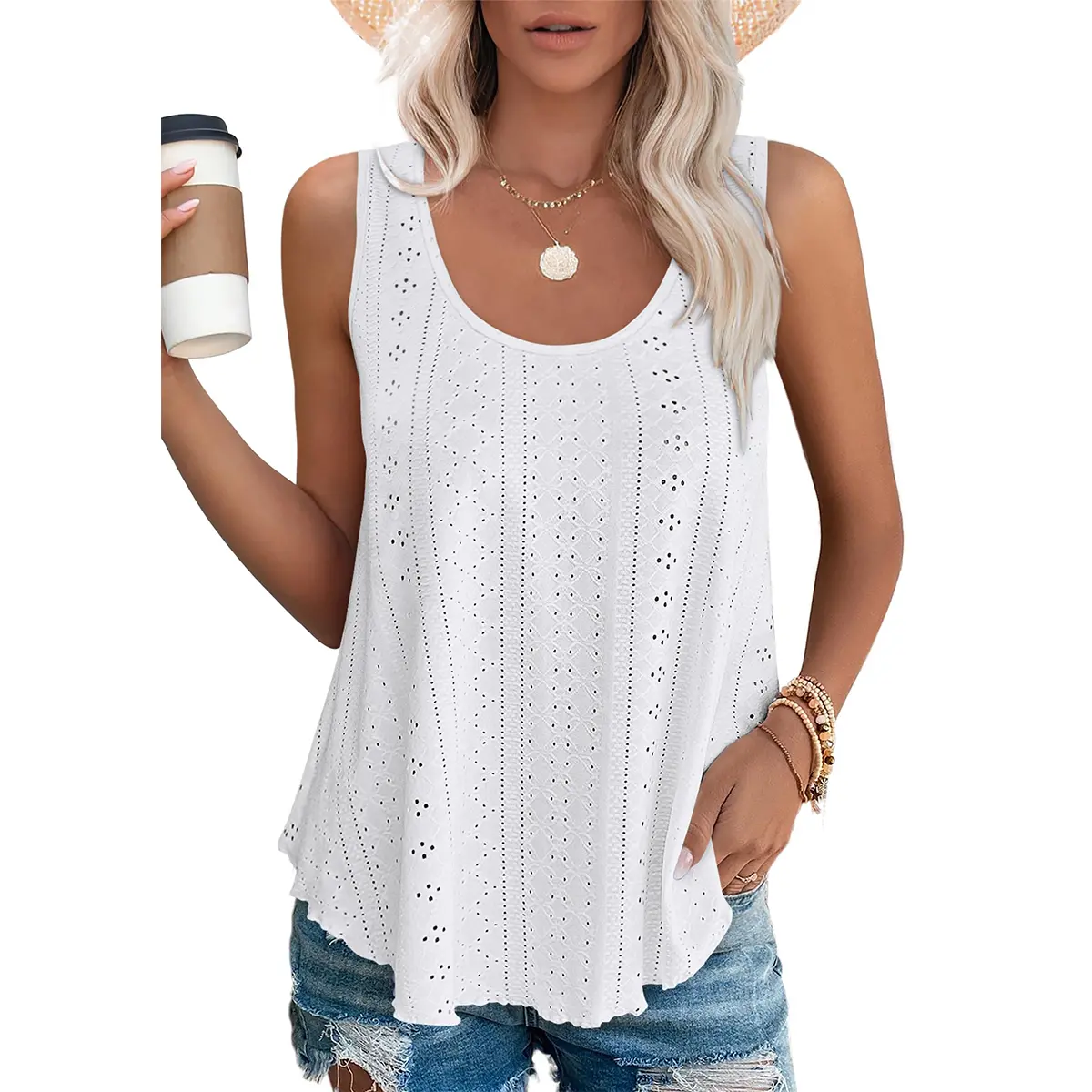 Round Neck-White