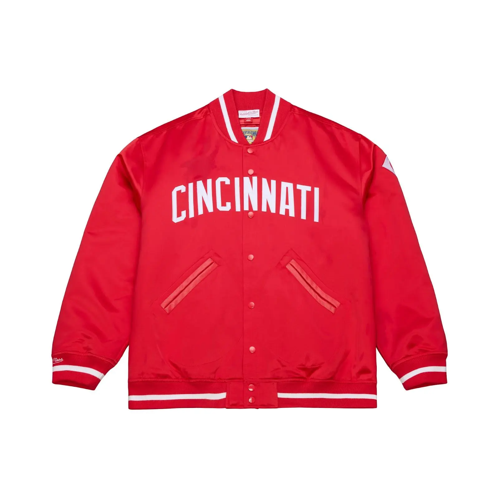 Cincinnati Reds 1976 Red Authentic Dugout Full-Snap Jacket MLB Throwback Outerwear Vintage Fan Gear Mitchell & Ness