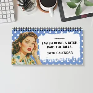 2026 I Wish Being A Bitch Paid The Bills Calendar For The Office, Gift For Coworkers, Desk Calendar, Accessories for Office, Coworker Gift Ideas