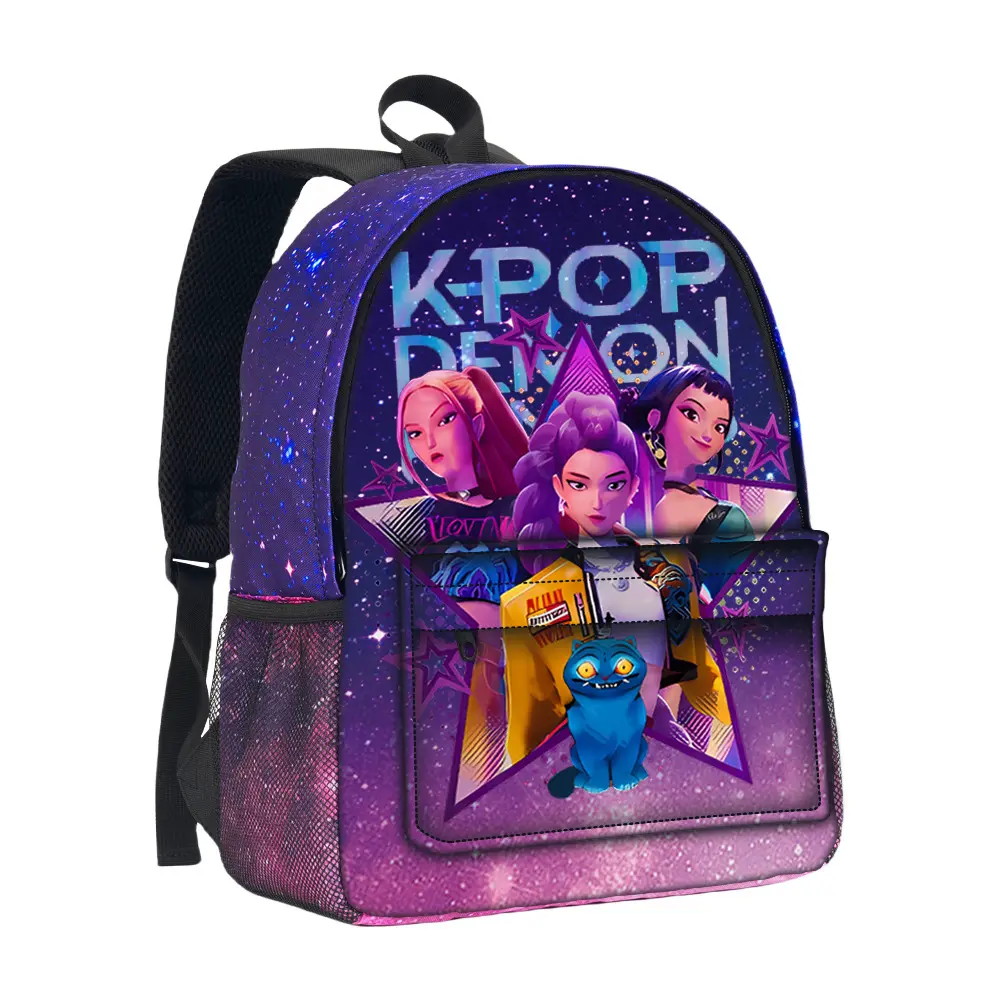 3D printed Kpop cartoon backpack, large capacity children's backpack | Student backpack, suitable for children and teenagers. Travel backpack, back-to-school backpack.
