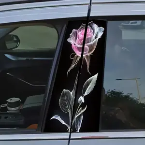 Rose Pattern Car Sticker, Car Decorative Sticker, Waterproof & Anti-scratch Car Decal, Side Decals, Universal Car Exterior Decoration Accessories for Car, Laptop, Helmet, Motorcycle & Refrigerator