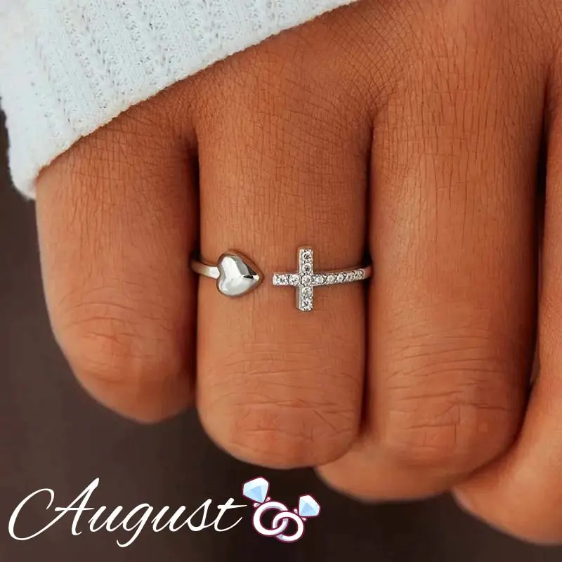 Elegant Heart Design Cubic Zirconia Women's Ring, Wedding Anniversary Gift, Comfortable Daily Wear Ring for Valentine's Day or Birthday, Sizes 5-12, Heart Design Ring