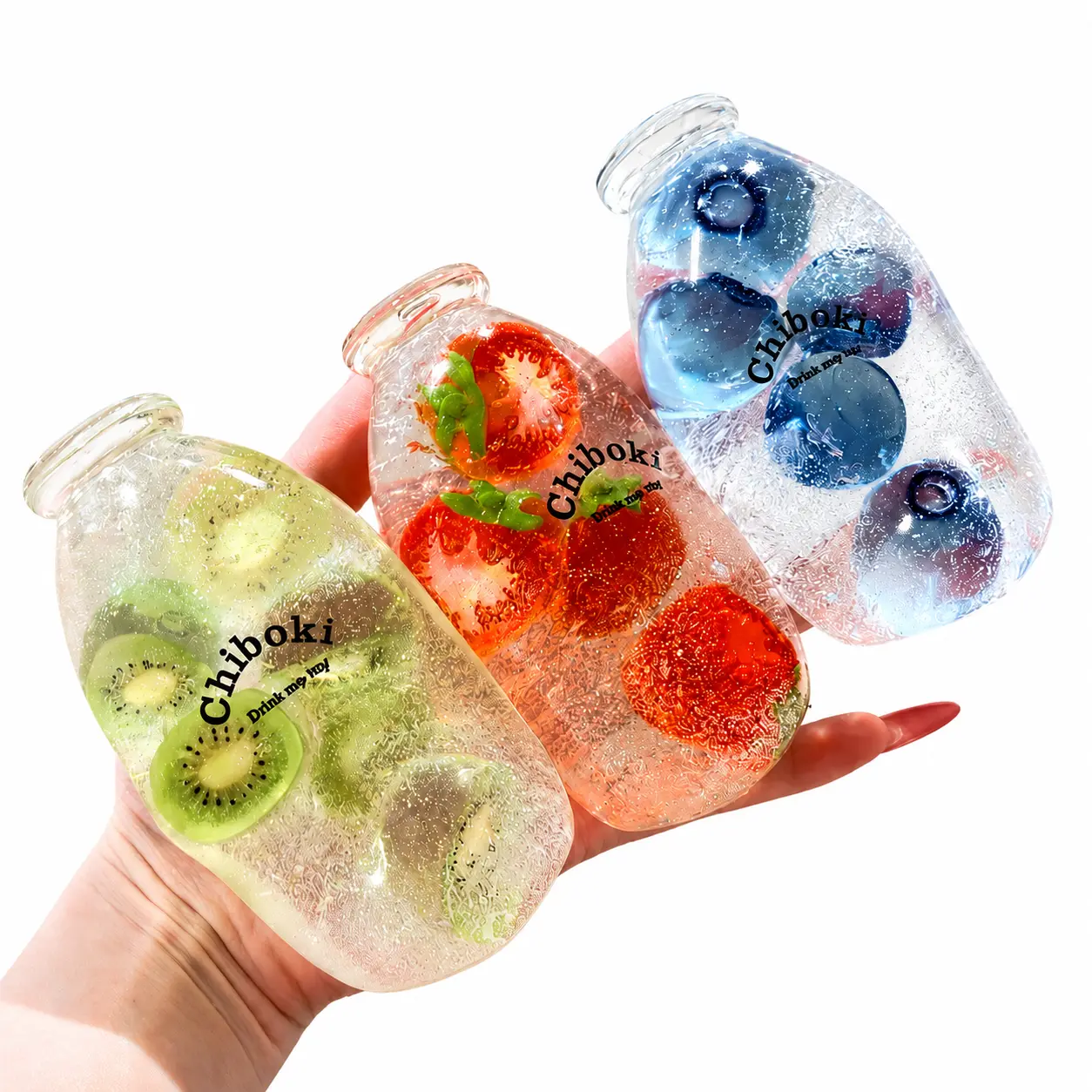 Chiboki Glass Fruit Candy Soda Bottle Squishy Toys,Vaseline Smooth Texture Slow Squeeze Fidget Ball,Ideal Adult Party Favor & Holiday Gift,creative party gift,sensory fidget squishies,decompression present