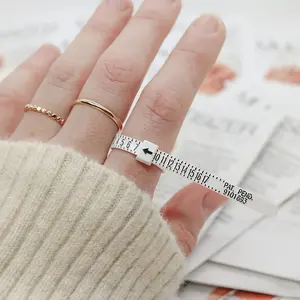 Ring Size Measurement Tool, Precision Finger Circumference Measuring Device, Reusable for Engagement Wedding Rings & Jewelry
