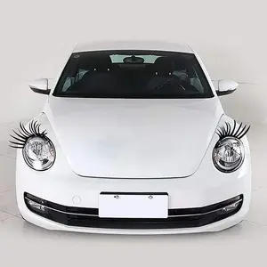 2pcs Eyelash Pattern Car Light Sticker, Car Decals, Car Stickers
