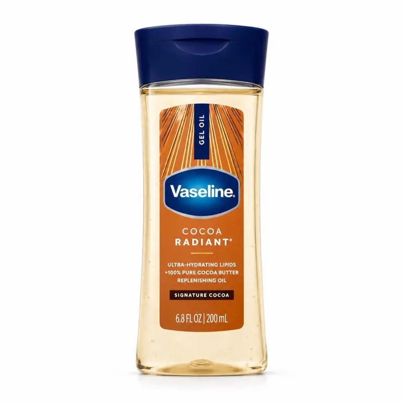 Vaseline Intensive Care Cocoa Radiant Scented Body Oil, Hydrating Moisturizer for Instant Glow, Beauty Products for Daily Skin Nourishment