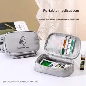 Travel Portable Medical Bag Drug Storage Bag Portable Small Medicine Box Drug Bag Student Dormitory Medical First Aid Kit