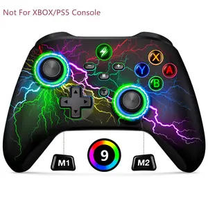 Wireless Switch Pro Controller for Switch Controller/Lite/OLED, LED Wired PC Game Joysticks-Wireless iOS/Android Remote,Switch Accessories Set Controller with Cool Light（XBOX Not Supported）