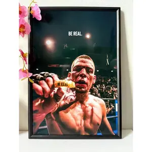 [Sale off up to 50%][No frame, Free Ship]  Nate Diaz UFC Fighter MMA POSTER UNFRAMED Framed