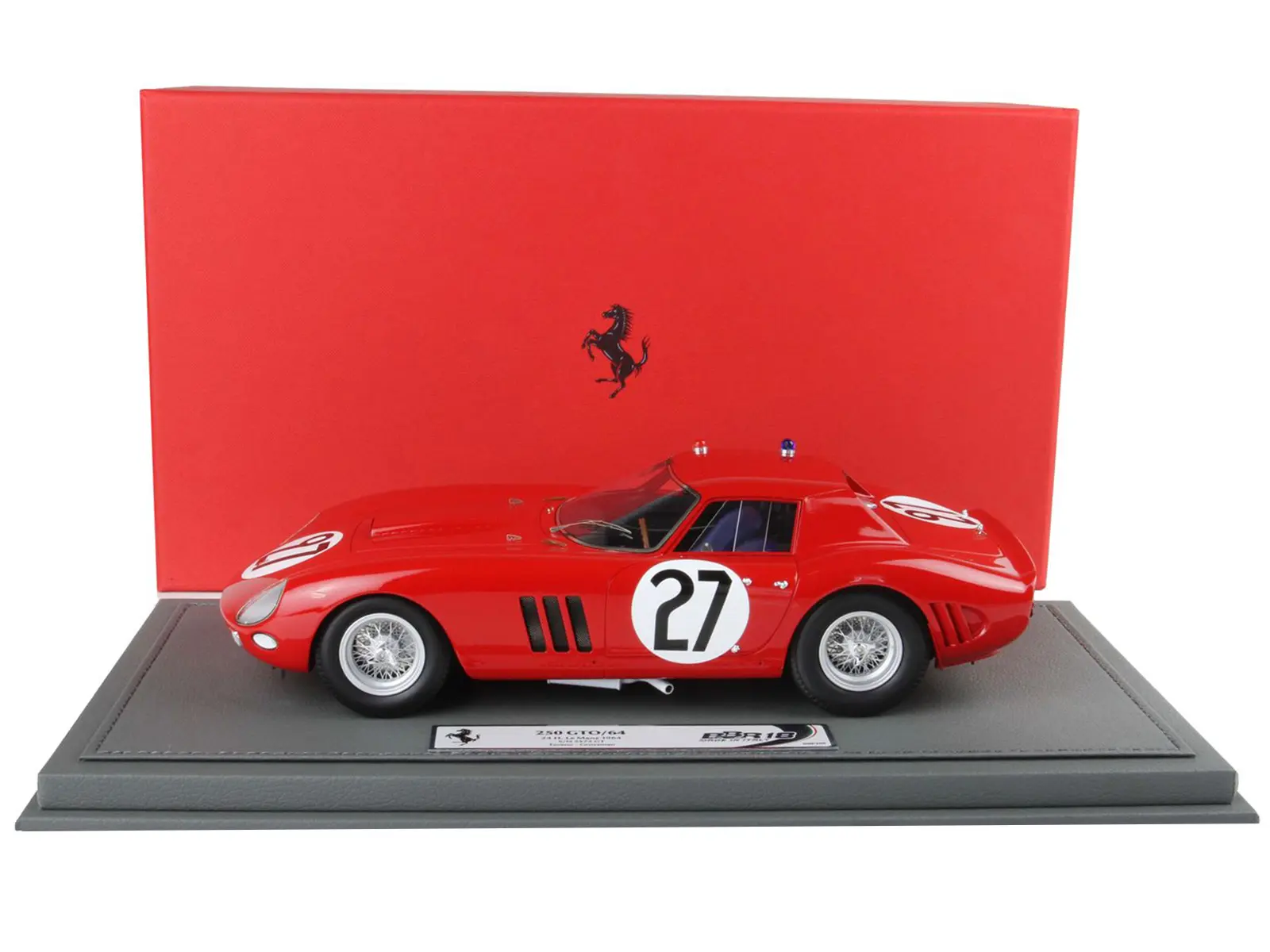 Ferrari 250 GTO #27 "24 Hours of Le Mans" (1964) with DISPLAY CASE Limited Edition to 200 pieces Worldwide 1/18 Model Car by BBR