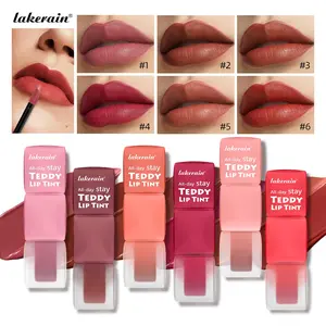6 Counts Matte Teddy Lip Gloss Kit, Long-lasting Velvet Lip Glaze Set, Waterproof Liquid Lipstick Lip Tint, Non-transfer Lip Stain, Ultra-lightweight Comfort, Cream, for Natural to Bold Lips Gloss, Lip Makeup