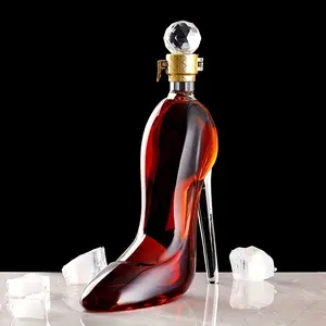 Glass Wine Bottle - Unique High Heels Shape - Glass Wine Container - Perfect Gift for Wine Enthusiasts & Whiskey Lovers
