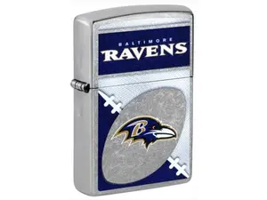 NFL Baltimore Ravens Chrome Logo Design Zippo Lighter (NO FUEL INCLUDED) ZP-46437