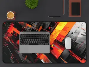 Gaming Mouse Pad Desk Mat  - Abstract Ergonomic Gaming Computer Keyboard Laptop Mousepad - Vibrant, Non-Slip Design for Professionals, Creatives & Gamers - Gaming Mousepad for Girls - Artisan Mousepad - Best Gaming Mousepad, Neoprene mat