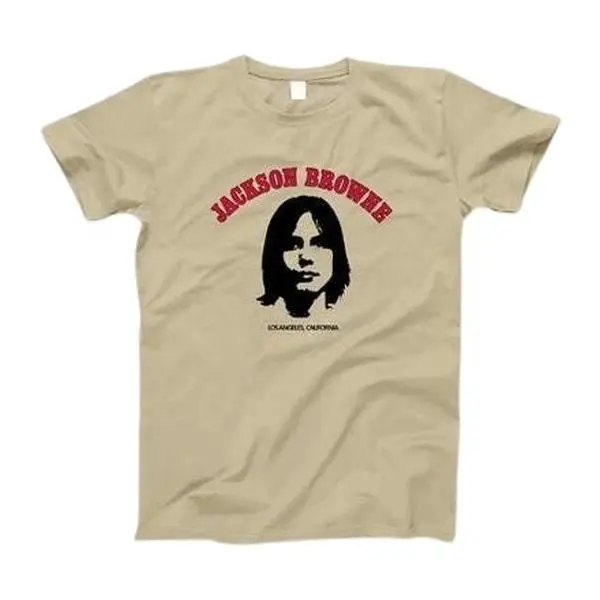 Retro Beige Jackson Browne Graphic Tee - Unisex Vintage Style Shirt Cotton Fit