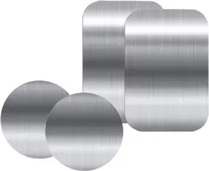 Adhesive Thin Metal Plates(Compatible with  Mounts),4  Metal Plates for Phone Case(2 Rectangle and 2 Round) S-07N()