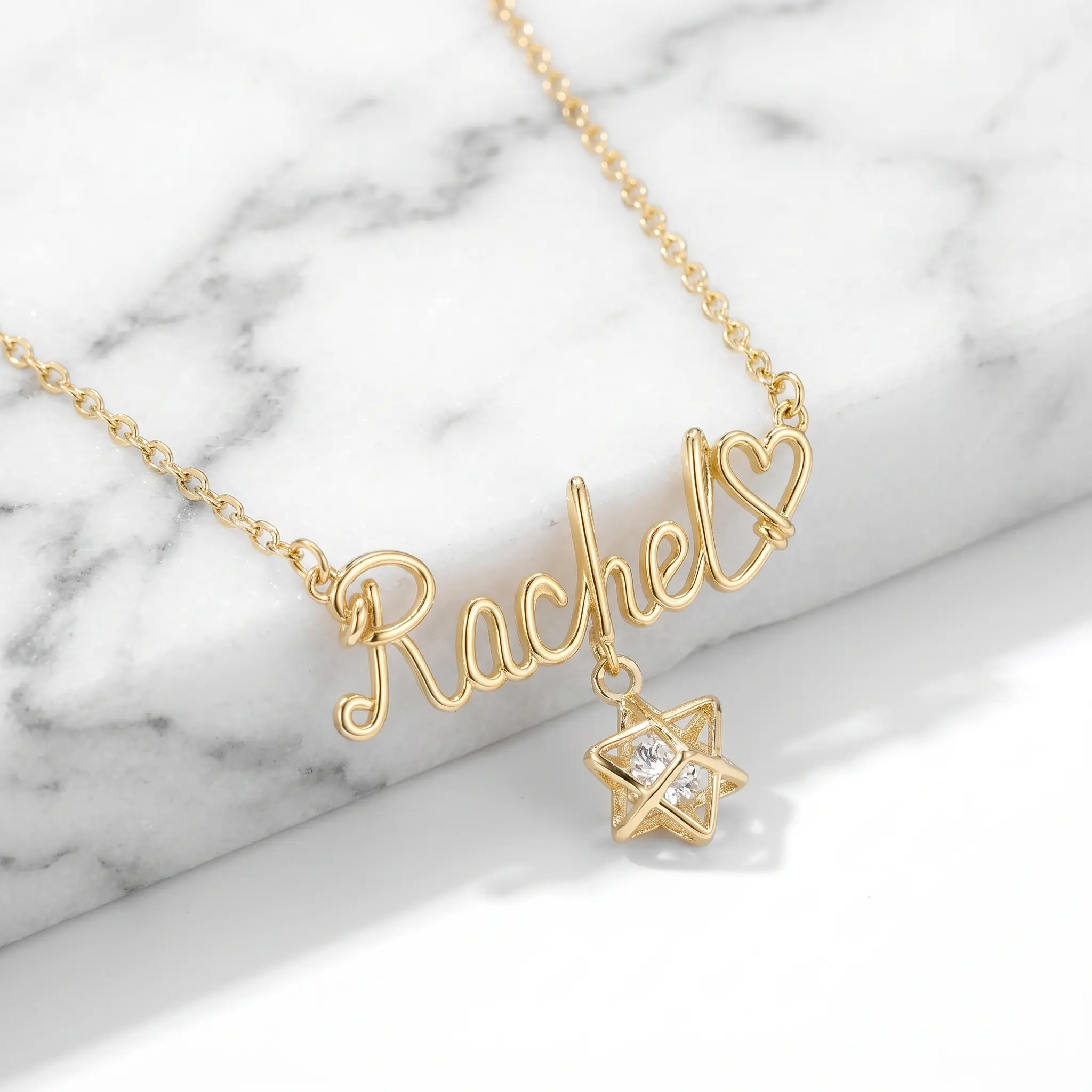 Custom Name Necklace with Star Charm | Personalized Keepsake