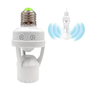 Motion Sensor Light Socket - E26 Edison Screw in Adapter for Automatic Light Control, Easy Install and Adjustable Duration - Ideal for Outdoor Indoor Garage Light, for Basement (1PCS)