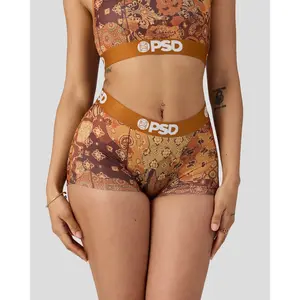 PSD Womens Coco Paisley Boy Short Underwear - Comfortable, Breathable, Ultra-light Fabric