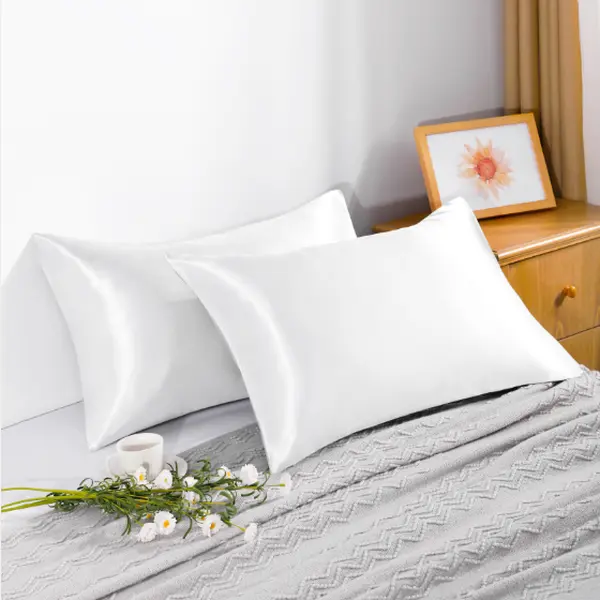 2-Pack Multi-Size Satin Pillowcases - Satin Fabric Smooth Weave Pillow Covers with Envelope Closure, Silky Soft Luxury 2-Piece Bedding Set for Hair & Skin Care During Sleeping