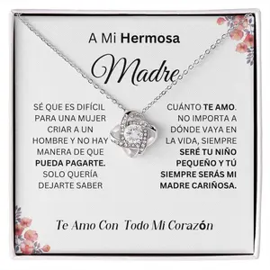 Idea de regalos para madre| Regalo de hijo a mama| regalo para Mamá| Cadena | collar| para mi mama To my Mom Mother Love Knot Necklace