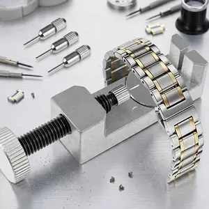 Professional Watch Repair Kit with DIY Non-Slip Handle, Anti-Scratch Metal Band Adjusting Tools, Portable Case for Home & Travel, Includes Link Remover, Pin Tool, Watch Band Replacement Kit, Hardware Tools