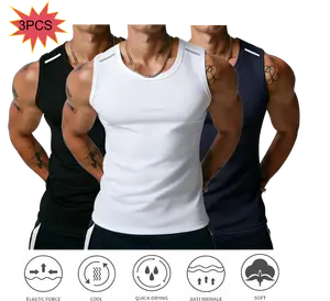3-Pack Men’s Premium Ultra-Soft Tank Tops — High-Stretch, Breathable Muscle Tanks for Fitness & Casual Wear, Mesh Quick-Dry Pullovers, TikTok Favorites, True Size