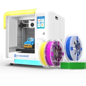 AOSEED X-Maker AI 3D Printer with Design App - Fully Enclosed, AI Design App, Extensive Collection of 3D Toy Templates, with 16+ Mini 3D Design Modules, 3D Printer with 4-Piece PLA Filament Set