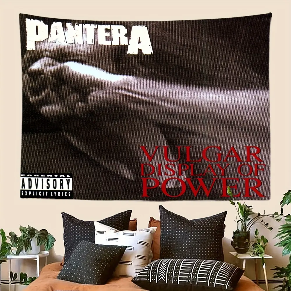 Pantera Band Printed Tapestry Wall Mural - 30x40 in Soft Cotton Home Decor, Multi-Size Option, Fade Resistant, Machine Wash, Easy-to-Hang, Durable for College Dorms, Ideal Birthday Gift
