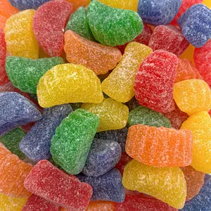 Fruit Slices Candy | 2 Pound Bulk Bag | Assorted Sugar Coated Jelly Candies in Strawberry, Orange, Lemon, Grape, Apple Flavors | Old Fashioned Fruit Chews Candy