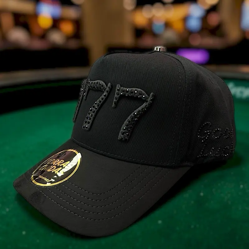 Unisex 3D Embroidered “777” with Rhinestones Adjustable Casual Snapback Hat with , Women's Fashion Accessory, Ideal Gift Item, Snapback Hat with Suede Visor