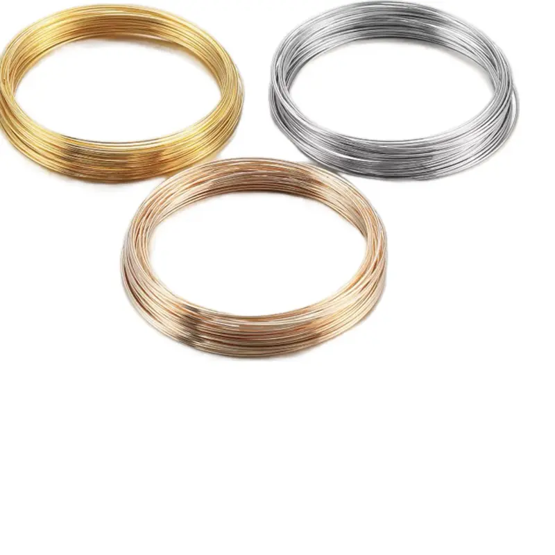 20 Loop 60mm Memory Steel Wire for Jewelry Making DIY Accessories in Gold, Silver, and Stainless Steel Colors